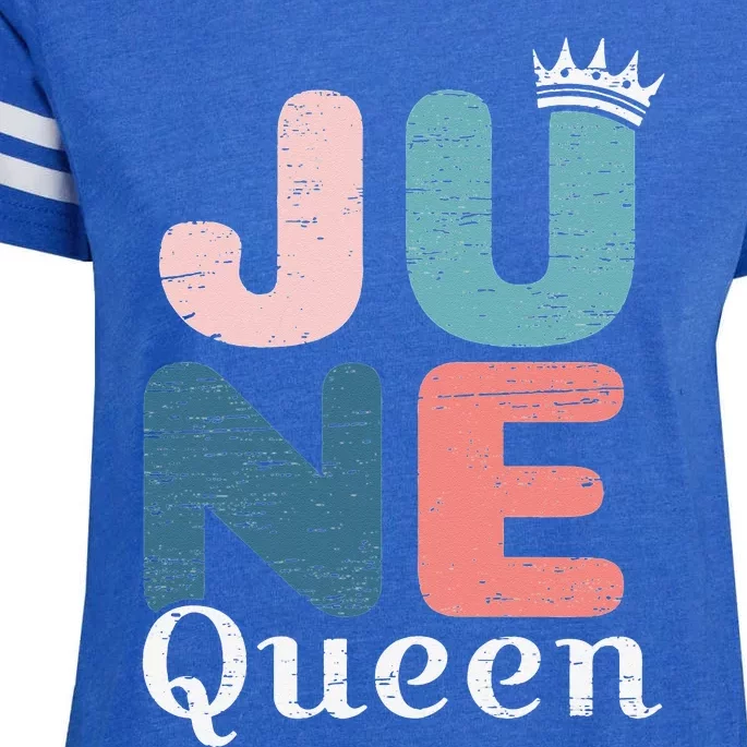 Wo June Queen birthday Enza Ladies Jersey Football T-Shirt