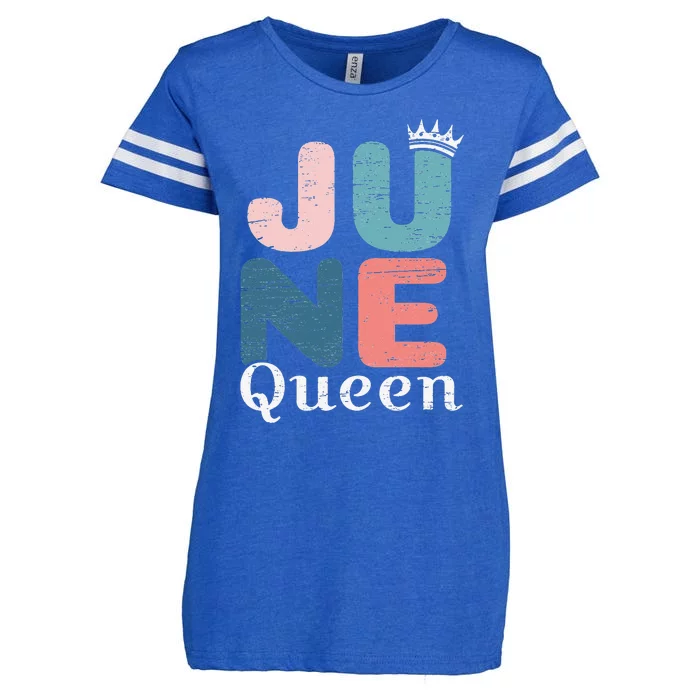 Wo June Queen birthday Enza Ladies Jersey Football T-Shirt