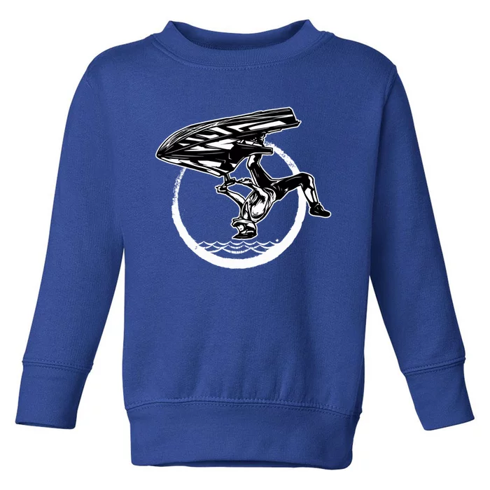 Water Jet Skier Back Flip Design Summer Gift Jet Ski Cool Gift Toddler Sweatshirt