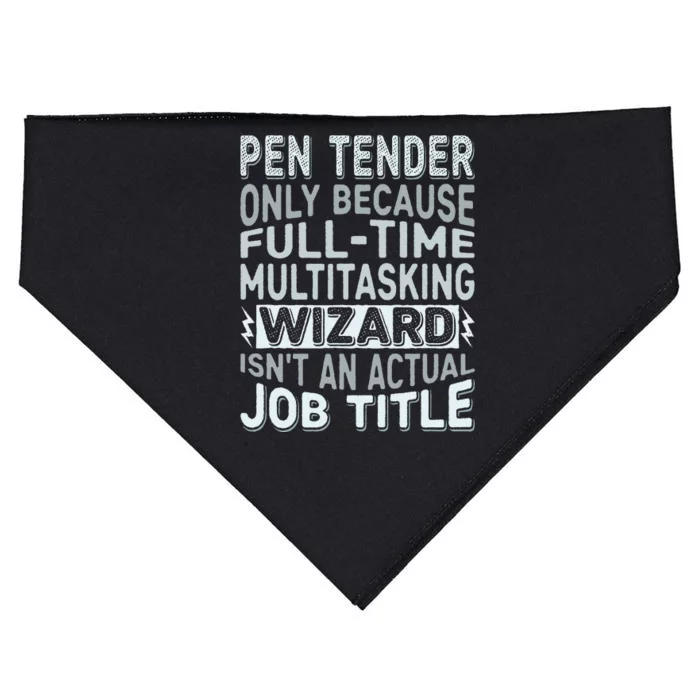 Wizard Job Title Quote Funny Pen Tender USA-Made Doggie Bandana