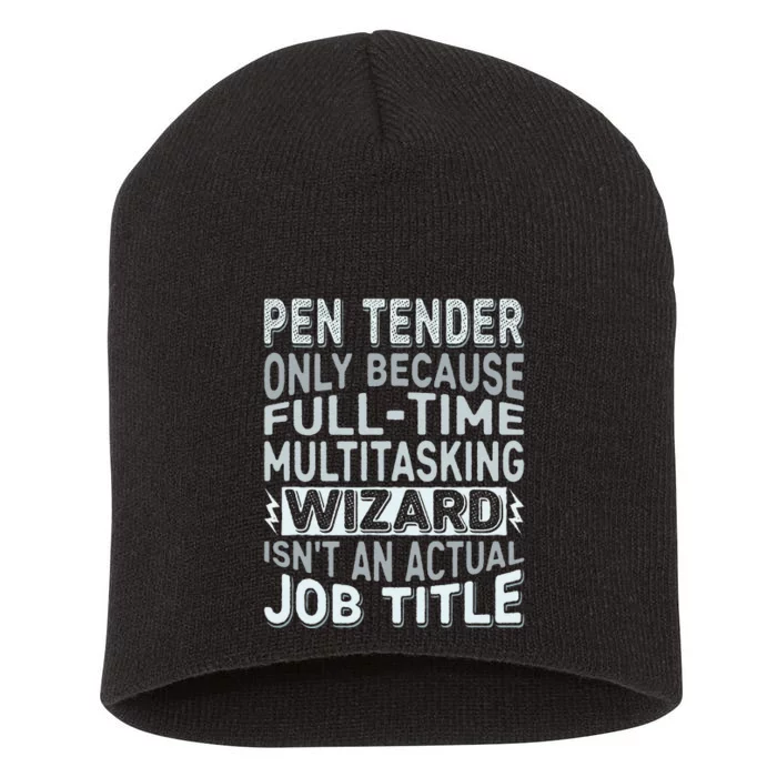 Wizard Job Title Quote Funny Pen Tender Short Acrylic Beanie