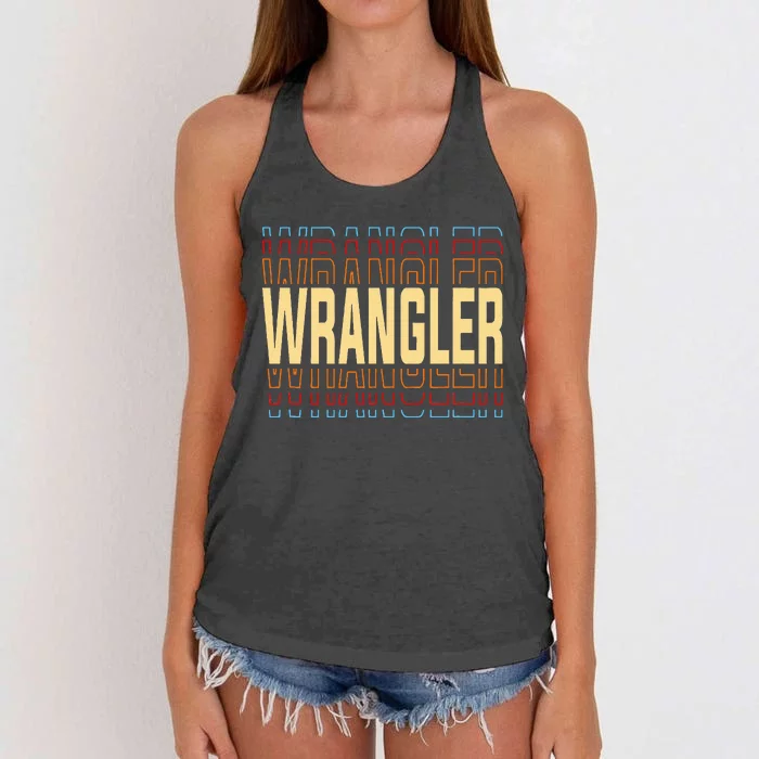 Wrangler Job Title Vintage Women's Knotted Racerback Tank