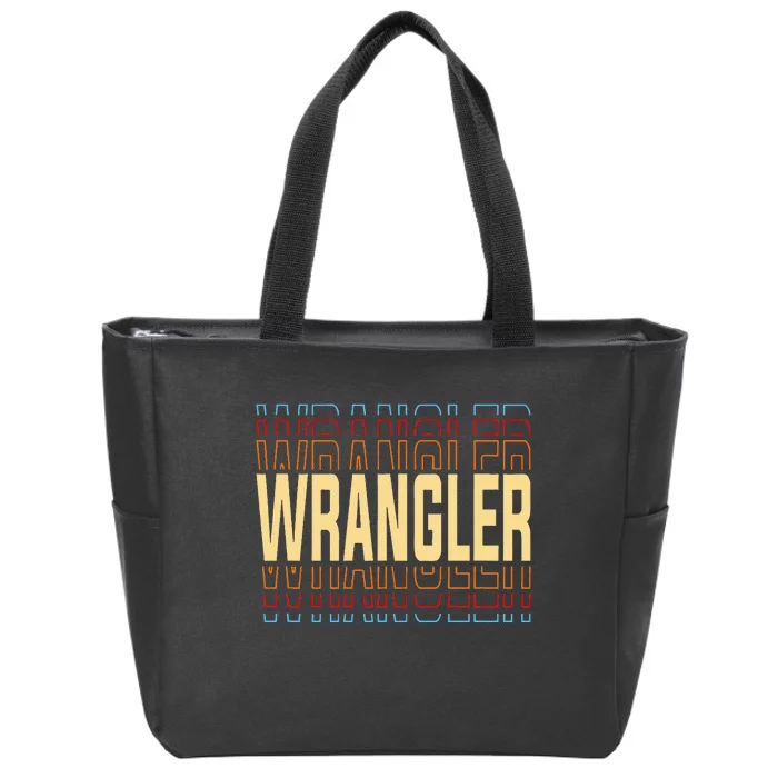 Wrangler Job Title Vintage Zip Tote Bag