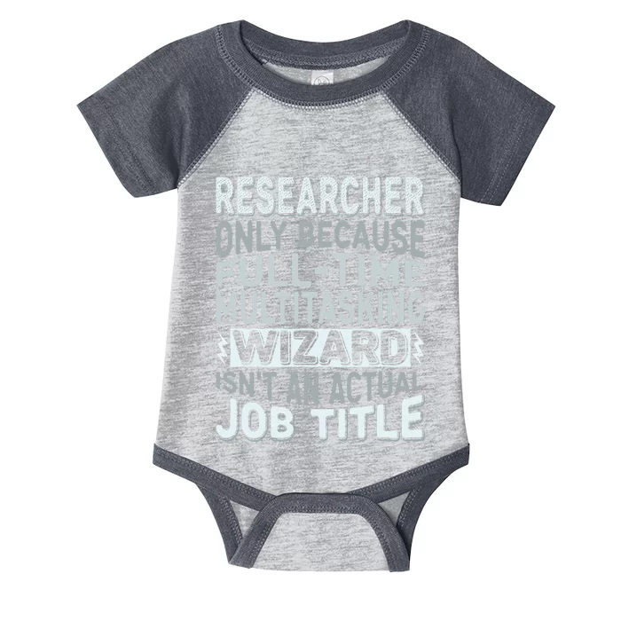 Wizard Job Title Quote Funny Researcher Infant Baby Jersey Bodysuit