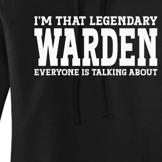 Warden Job Title Employee Funny Worker Profession Warden Women's Pullover Hoodie