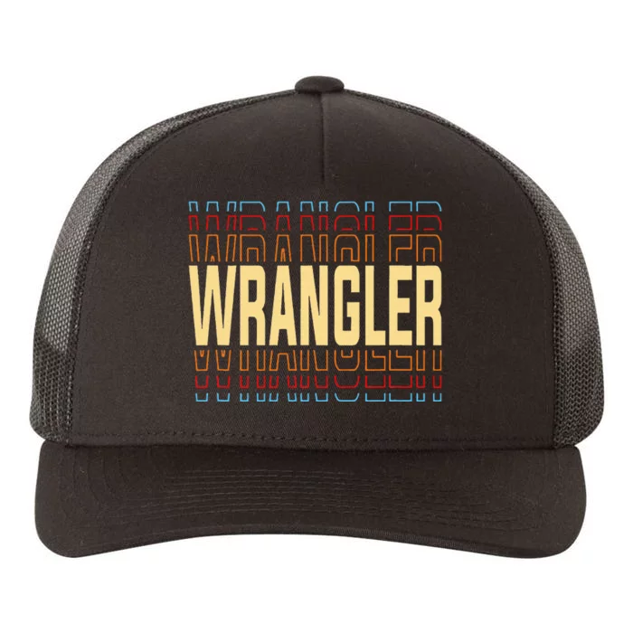 Wrangler Job Title Vintage Yupoong Adult 5-Panel Trucker Hat