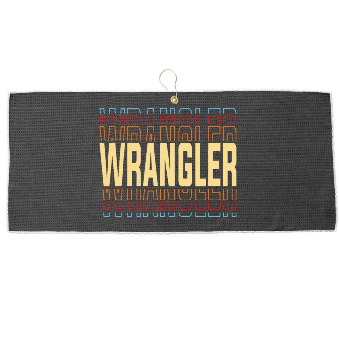 Wrangler Job Title Vintage Large Microfiber Waffle Golf Towel