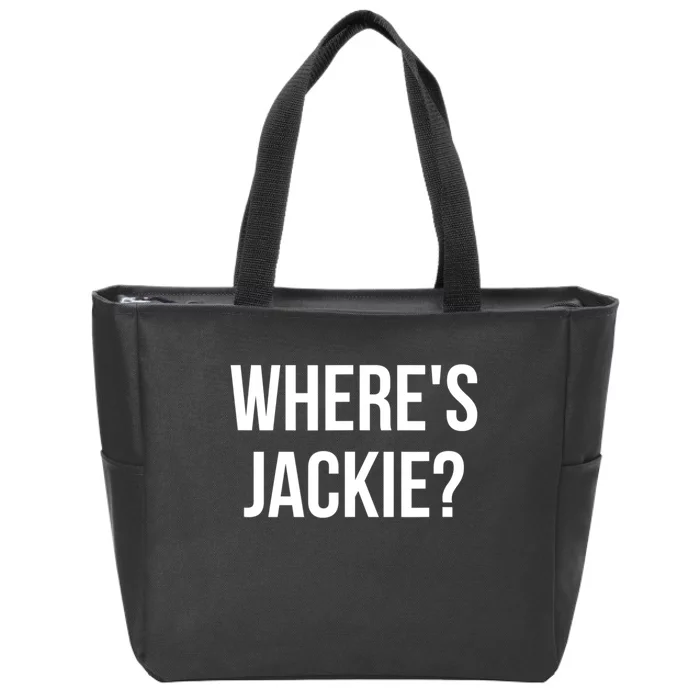 Where's Jackie? Zip Tote Bag