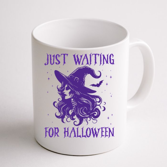 Witch Just Waiting For Halloween 2024 Funny Gift Front & Back Coffee Mug