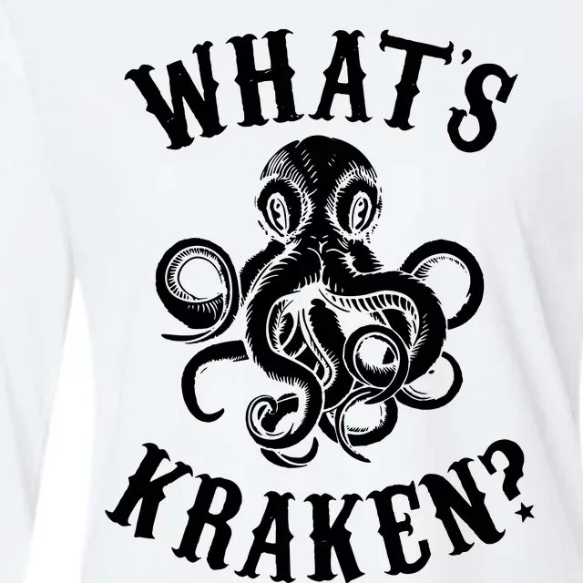 Whats Kraken Amazing Octopus Graphic Womens Cotton Relaxed Long Sleeve T-Shirt