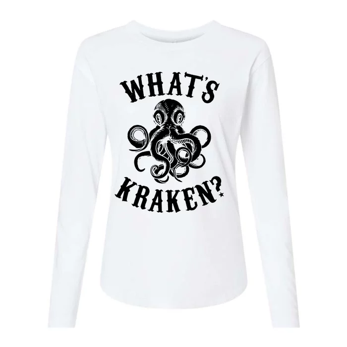 Whats Kraken Amazing Octopus Graphic Womens Cotton Relaxed Long Sleeve T-Shirt