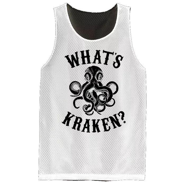 Whats Kraken Amazing Octopus Graphic Mesh Reversible Basketball Jersey Tank