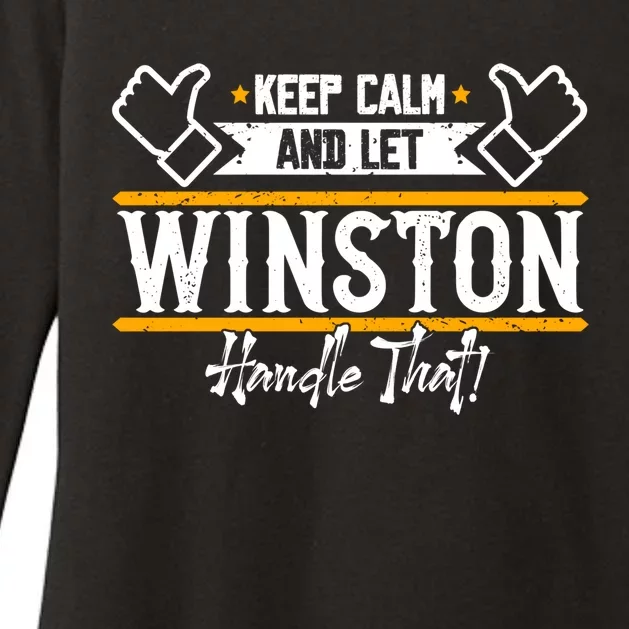 Winston Keep Calm And Let Winston Handle That Great Gift Womens CVC Long Sleeve Shirt