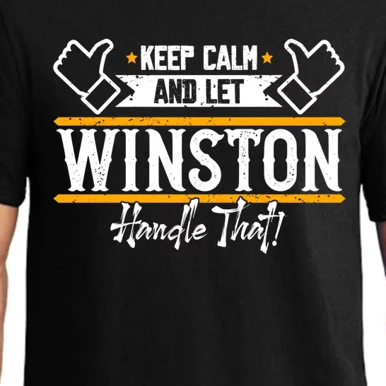 Winston Keep Calm And Let Winston Handle That Great Gift Pajama Set