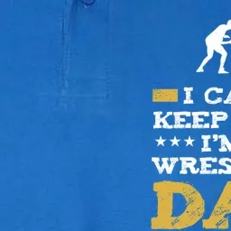 Wrestler Keep Calm IM A Wrestling Dad Clothes Gift Softstyle Adult Sport Polo