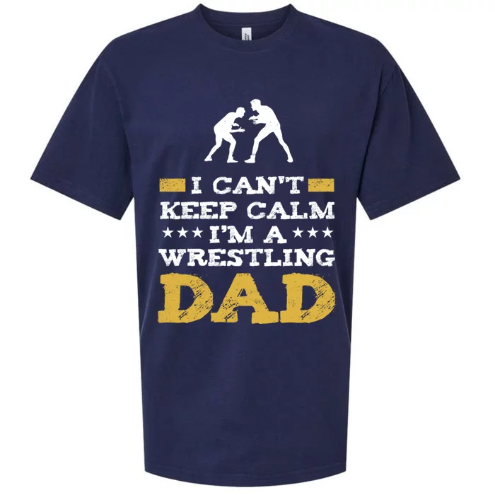 Wrestler Keep Calm IM A Wrestling Dad Clothes Gift Sueded Cloud Jersey T-Shirt