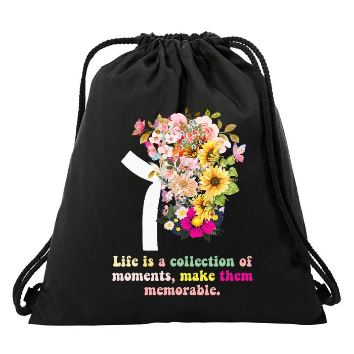 World Kidney Day inspiring quotes Kidney Care Flower Drawstring Bag