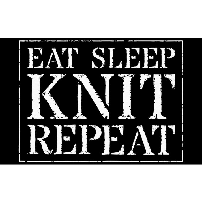 Womens Knitting Eat Sleep Knit Repeat Bumper Sticker