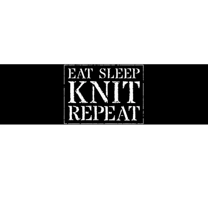 Womens Knitting Eat Sleep Knit Repeat Bumper Sticker