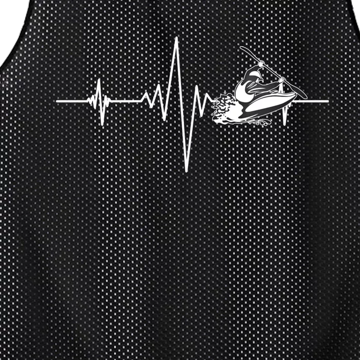 Whitewater Kayaking Gift Kayak Heartbeat Gift Mesh Reversible Basketball Jersey Tank