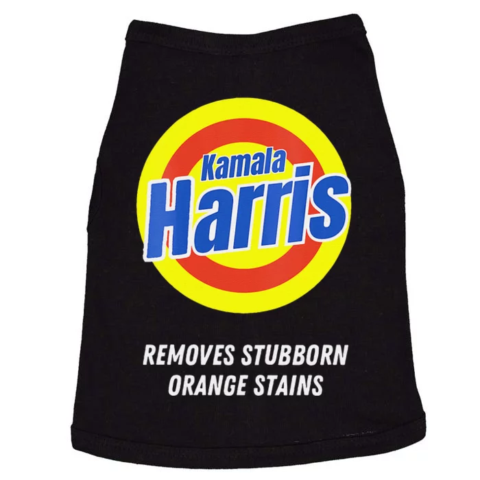 Women Kamala Harris 2024 Removes Stubborn Orange Stains Humorous Gift Doggie Tank