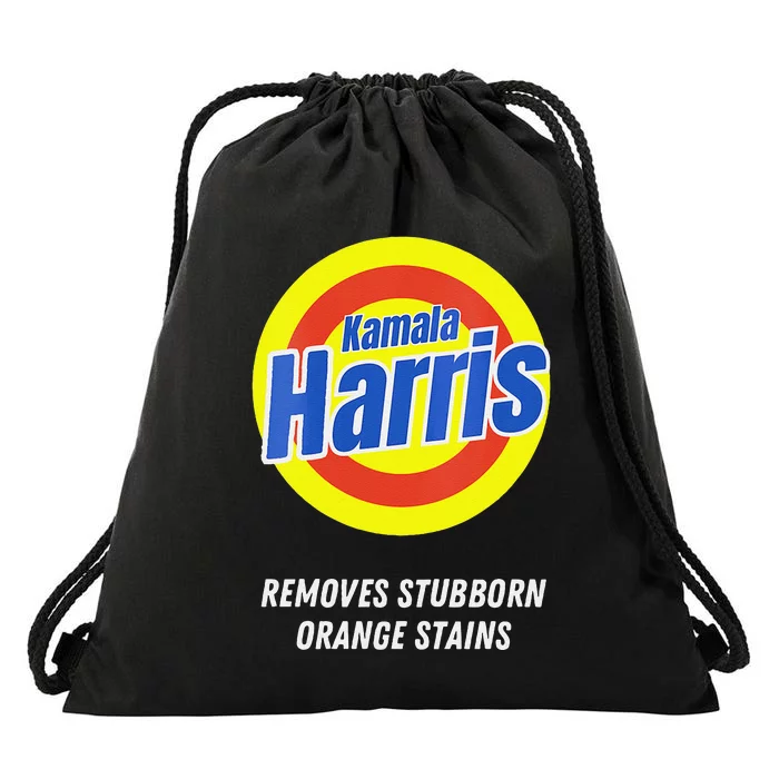 Women Kamala Harris 2024 Removes Stubborn Orange Stains Humorous Gift Drawstring Bag