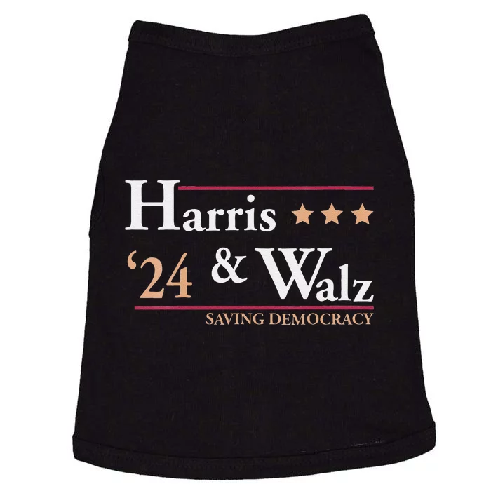 Women Kamala Harris Tim Walz Saving Democracy Election Campaign Gift Doggie Tank