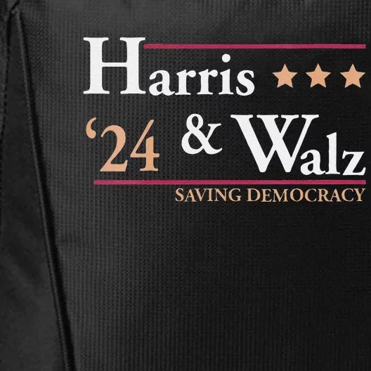 Women Kamala Harris Tim Walz Saving Democracy Election Campaign Gift City Backpack