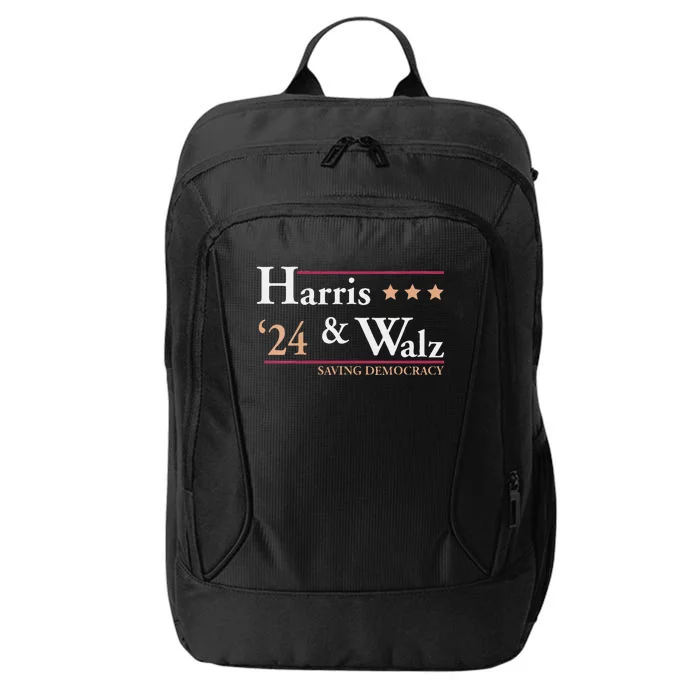 Women Kamala Harris Tim Walz Saving Democracy Election Campaign Gift City Backpack