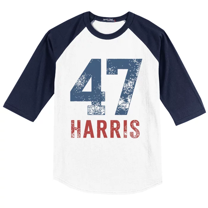 Women Kamala Harris 47 Baseball Sleeve Shirt