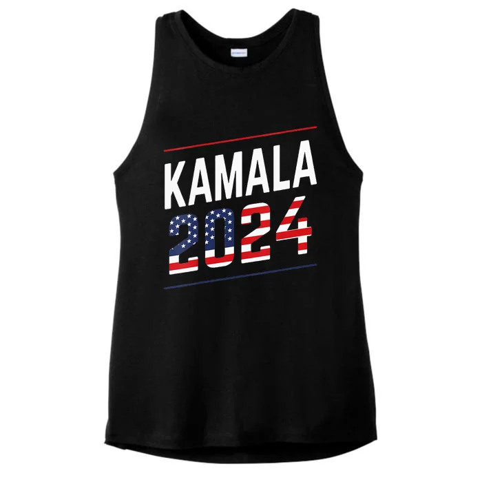 Wo Kamala Harris 2024 President Campaign Ladies Tri-Blend Wicking Tank