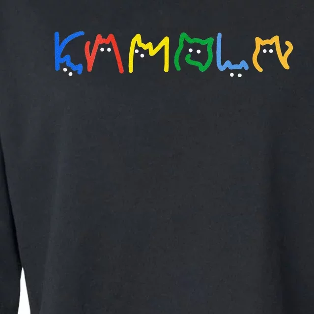 Women Kamala Harris Cat Lettering Kamala Harris President Gift Cropped Pullover Crew