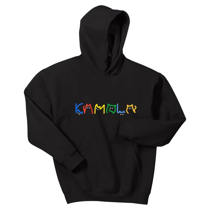 Women Kamala Harris Cat Lettering Kamala Harris President Gift Kids Hoodie