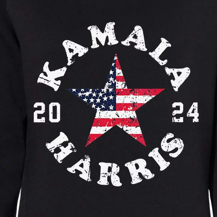 Women Kamala Harris 2024 President American Flag Vote Kamala Gift Womens California Wash Sweatshirt