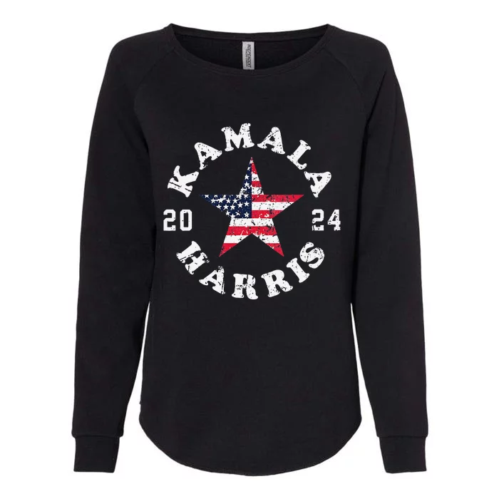 Women Kamala Harris 2024 President American Flag Vote Kamala Gift Womens California Wash Sweatshirt