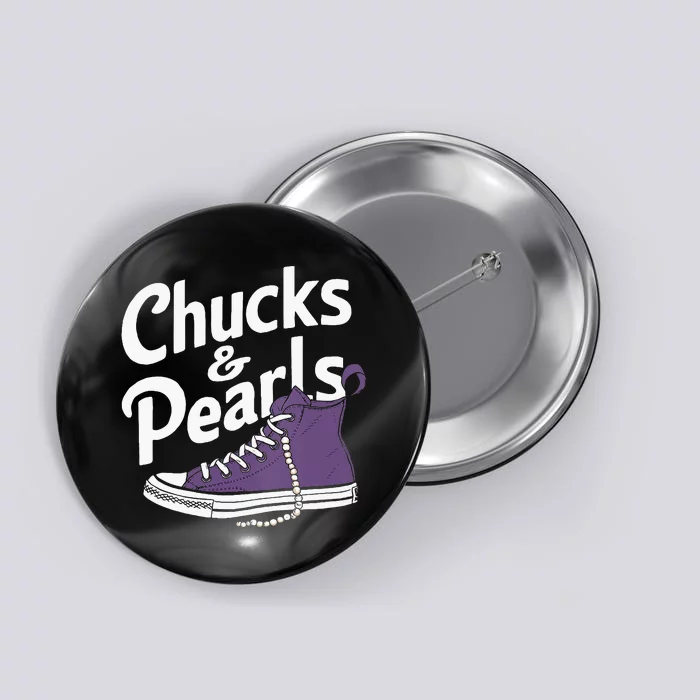 Wo Kamala Harris Chucks And Pearls 2024 Vice President Vneck Button