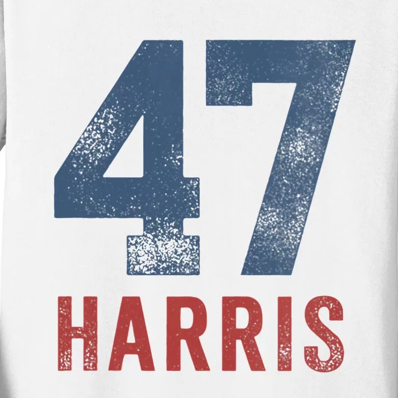 Wo Kamala Harris 47 Kids Long Sleeve Shirt