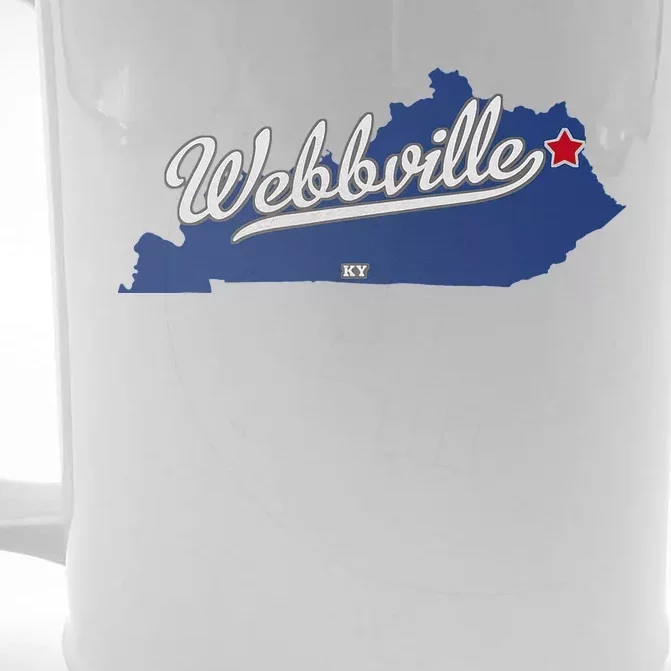 Webbville Kentucky Ky Map Front & Back Beer Stein