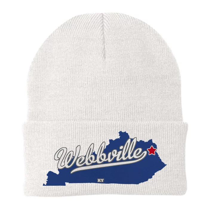 Webbville Kentucky Ky Map Knit Cap Winter Beanie