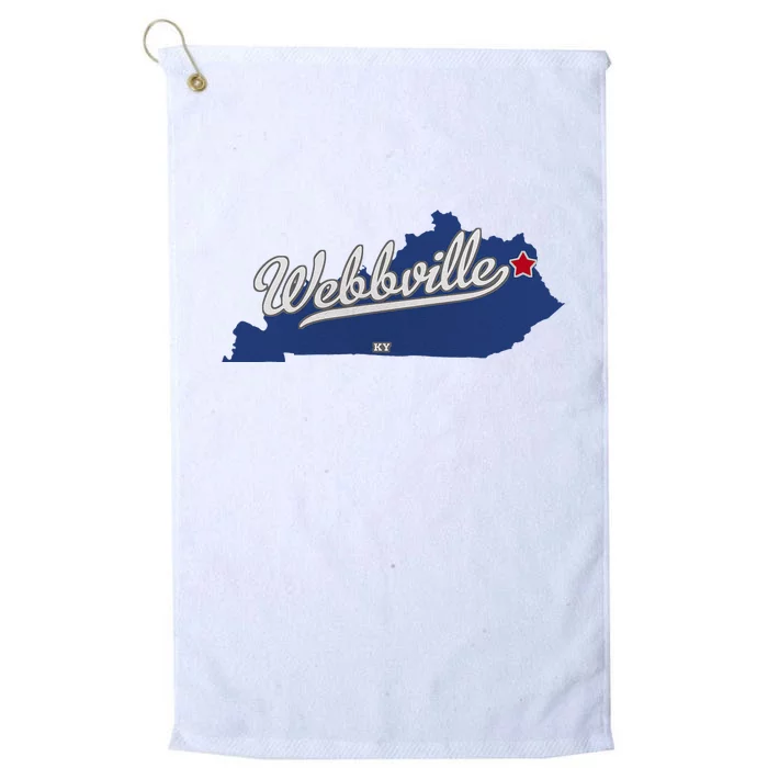 Webbville Kentucky Ky Map Platinum Collection Golf Towel