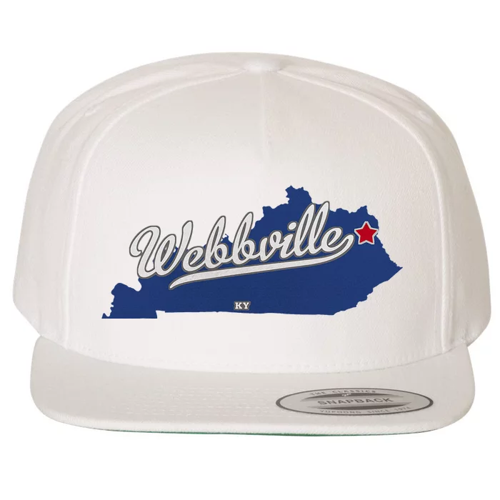 Webbville Kentucky Ky Map Wool Snapback Cap