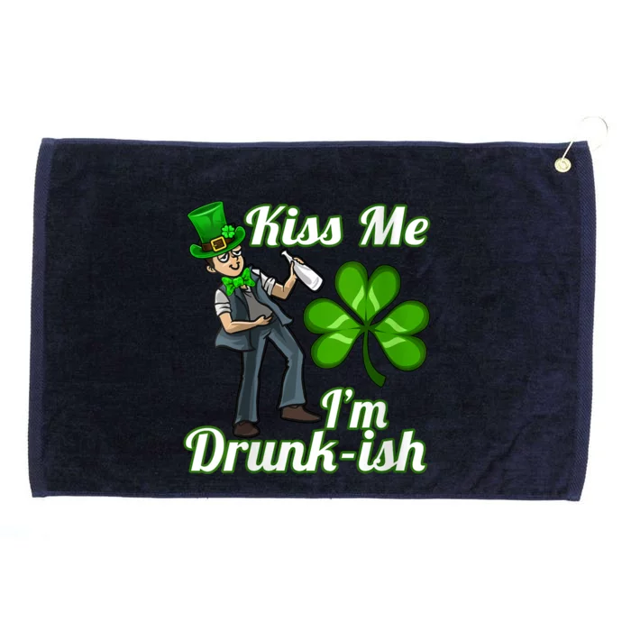 Womens Kiss Me I'm Drunkish Lucky St. Patrick's Day Costume Outfit Grommeted Golf Towel