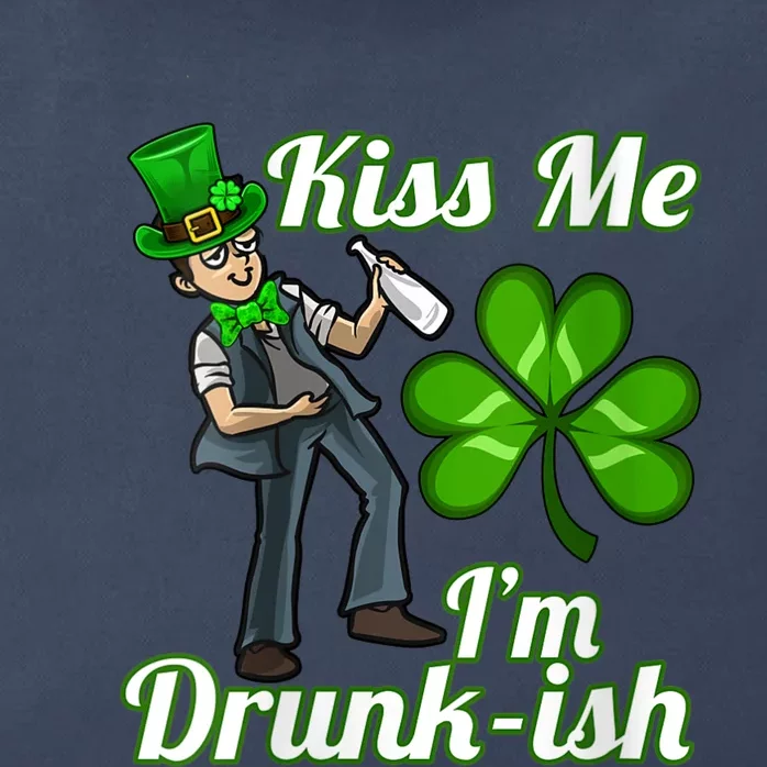 Womens Kiss Me I'm Drunkish Lucky St. Patrick's Day Costume Outfit Zip Tote Bag