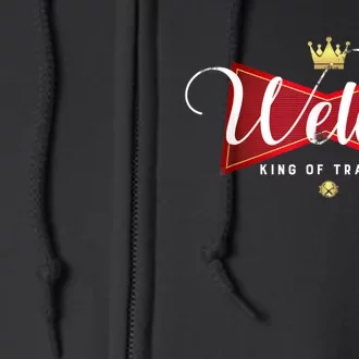 Welder King Of Trades In A Parody Funny Welding Grandpa Dad Full Zip Hoodie