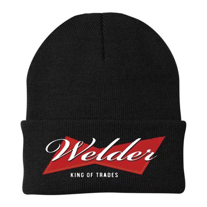 Welder King Of Trades Funny Welding Master Welder Knit Cap Winter Beanie