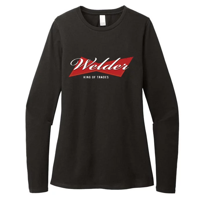 Welder King Of Trades Funny Welding Master Welder Womens CVC Long Sleeve Shirt