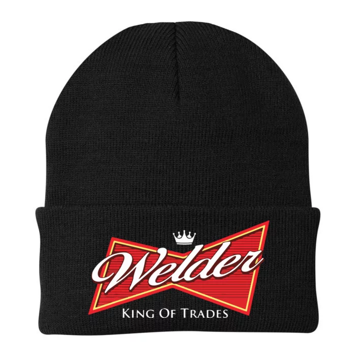 Welder King Of Trades Iron Worker Weld Welding Lover Knit Cap Winter Beanie