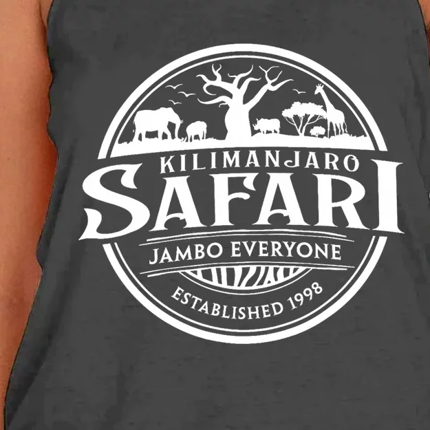 Wdw Kilimanjaro Safari Animal Kingdom Women's Knotted Racerback Tank