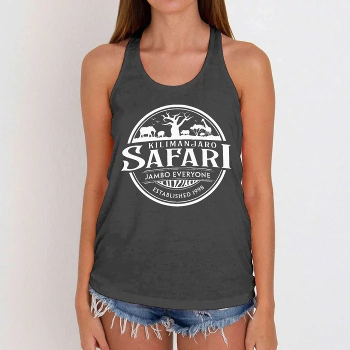 Wdw Kilimanjaro Safari Animal Kingdom Women's Knotted Racerback Tank