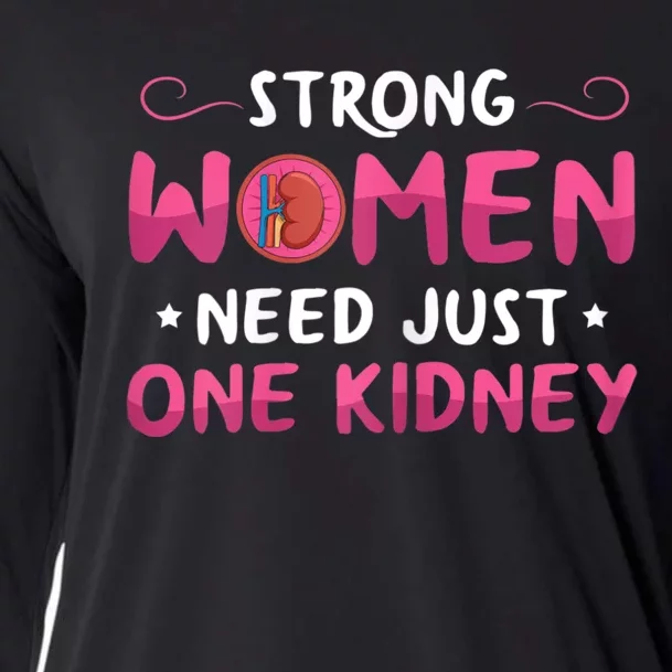 Womens Kidney Surgery Design For Your Kidney Donor Wife Cooling Performance Long Sleeve Crew